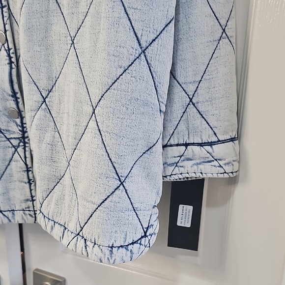 Marc New York Diamond Quilted Shacket Acid Wash Coastal Grandma NWT - Picture 10 of 13